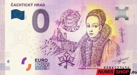 Slovensko - 0 euro souvenir - Čachtický hrad