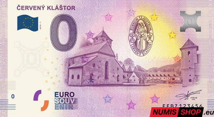 Slovensko - 0 euro souvenir - Červený kláštor