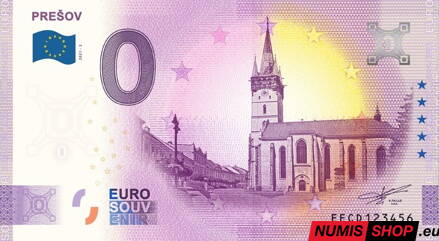 Slovensko - 0 euro souvenir - Prešov - anniversary