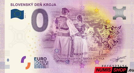Slovensko - 0 euro souvenir - Slovenský deň kroja
