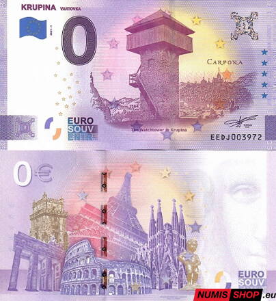 Slovensko - 0 euro souvenir - Krupina -anniversary