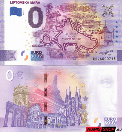 Slovensko - 0 euro souvenir - Liptovská Mara - anniversary