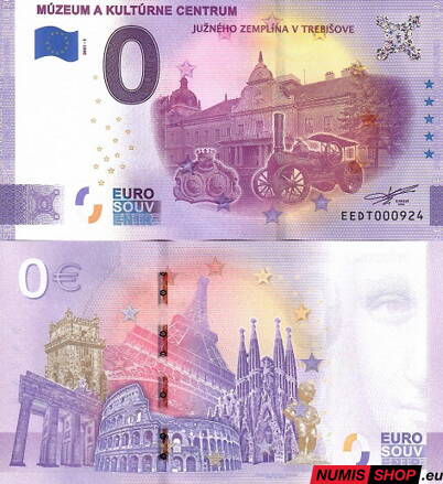 Slovensko - 0 euro souvenir - Múzeum a kultúrne centrum Južného Zemlína v Trebišove