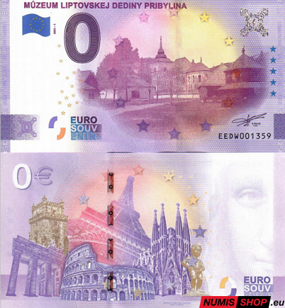 Slovensko - 0 euro souvenir - Múzeum Liptovskej dediny Pribylina