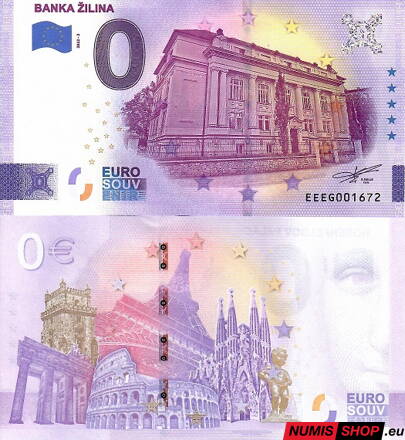 Slovensko - 0 euro souvenir - Banka Žilina