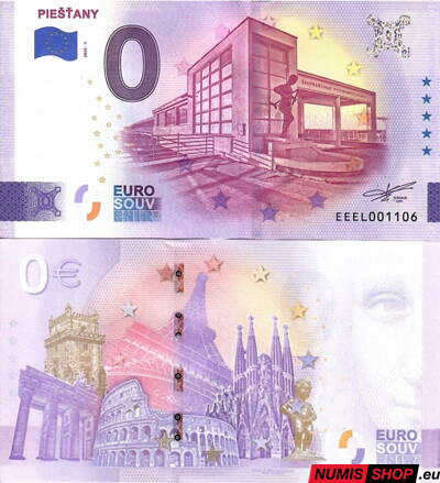 Slovensko - 0 euro souvenir - Piešťany