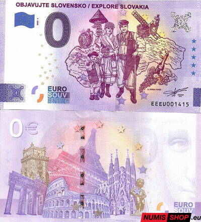 Slovensko - 0 euro souvenir - Objavujte Slovensko - Explore Slovakia