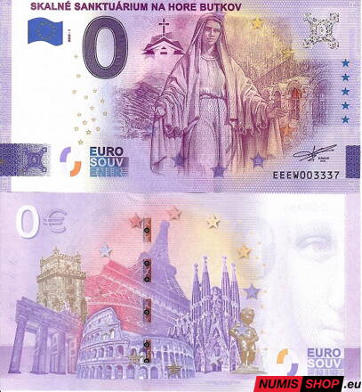 Slovensko - 0 euro souvenir - Skalné sanktulárium na hore Butkov