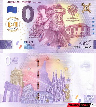 Slovensko - 0 euro souvenir - Juraj Turzo - anniversary