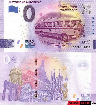 Slovensko - 0 euro souvenir - Historické autobusy 2023