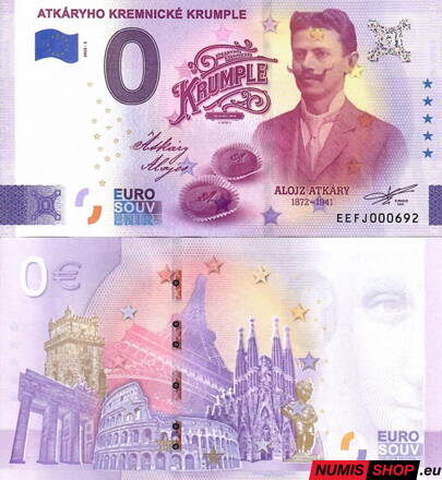 Slovensko - 0 euro souvenir - Atkáryho Kremnické krumple