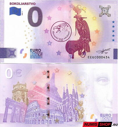 Slovensko - 0 euro souvenir - Sokoliarstvo