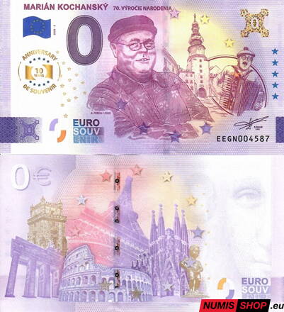 Slovensko - 0 euro souvenir - Marcel Kochanský - anniversary