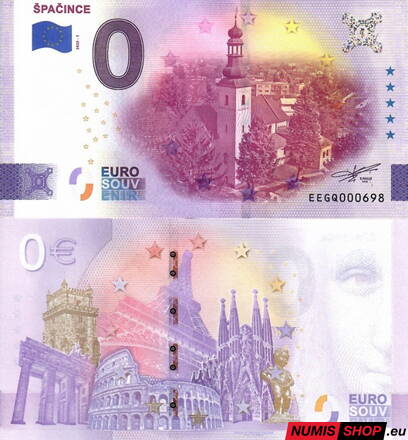 Slovensko - 0 euro souvenir - Špačince