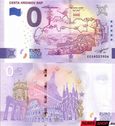 Slovensko - 0 euro souvenir - Cesta hrdinov SNP