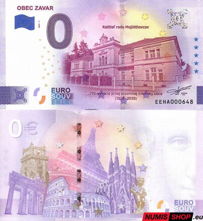 Slovensko - 0 euro souvenir - Obec Zavar