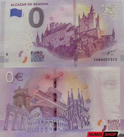 Španielsko - 0 euro souvenir - Alcazar de Segovia