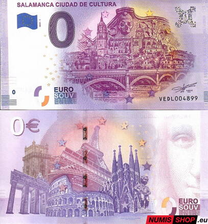 Španielsko - 0 euro souvenir  - Salamanca Ciudad de Cultura