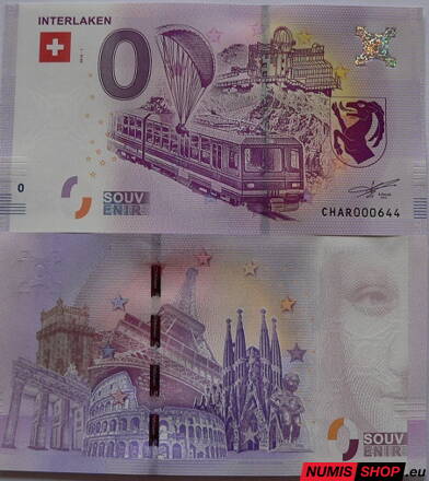 Švajčiarsko - 0 euro souvenir - Interlaken