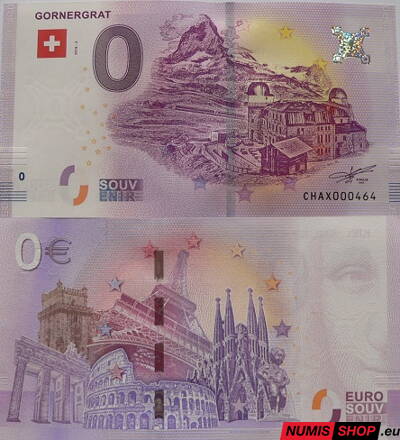 Švajčiarsko - 0 euro souvenir - Gornergrat