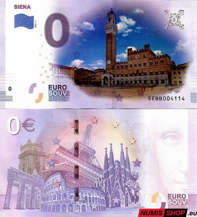 Taliansko - 0 euro souvenir - Siena - COLOR