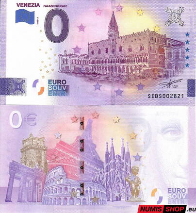Taliansko - 0 euro souvenir - Venezia - Palazzo Ducale