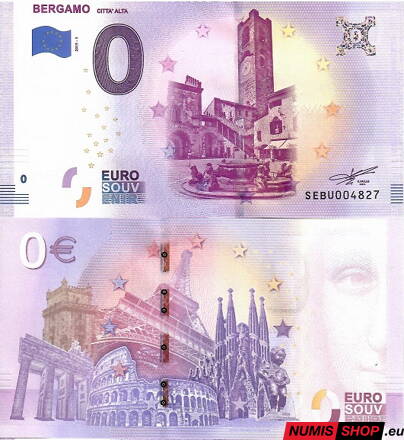 Taliansko - 0 euro souvenir - Bergamo - Citta´Alta