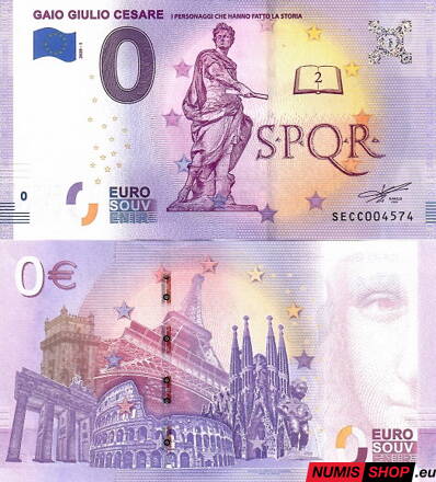 Taliansko - 0 euro souvenir - Gaio Giulio Cesare