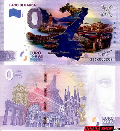 Taliansko - 0 euro souvenir - Lago di Garda  - COLOR