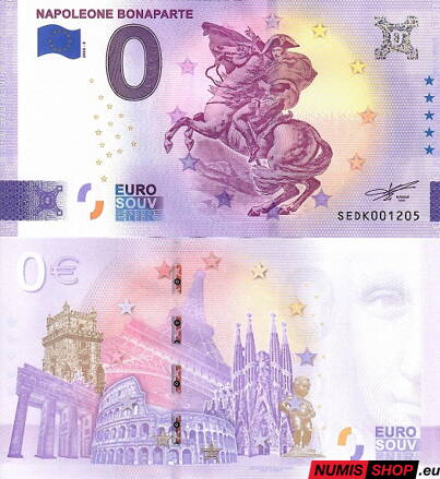 Taliansko - 0 euro souvenir - Napoleone Bonaparte