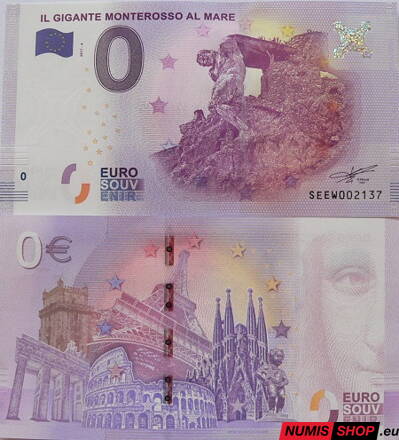 Taliansko - 0 euro souvenir - Il gigante Monterosso al Mare