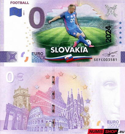 Taliansko - 0 euro souvenir - Football - Slovakia