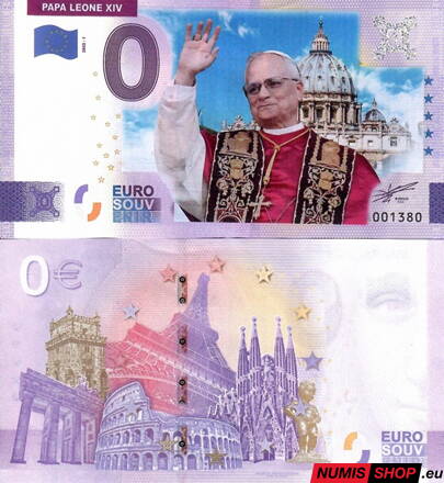 Vatikán - 0 euro souvenir - Lev XIV. - typ 1 - COLOR