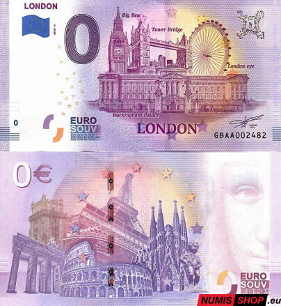 Veľká Británia - 0 euro souvenir - London