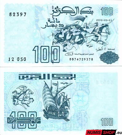 Alžírsko - 100 dinars - 1992 - UNC