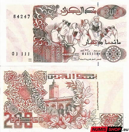 Alžírsko - 200 dinars - 1992 - UNC