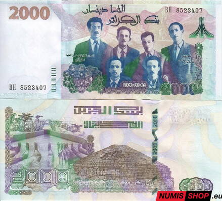 Alžírsko - 2000 dinars - 2020 - commemorative - UNC