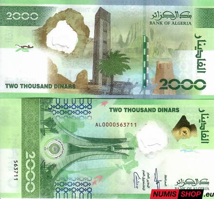 Alžírsko - 2000 dinars - 2022 - commemorative - UNC