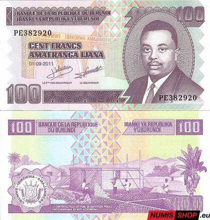 Burundi - 100 francs - 2011 - UNC