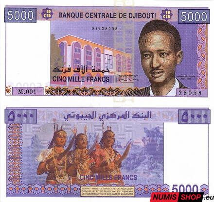 Džibutsko - 5000 francs - 2002 - UNC