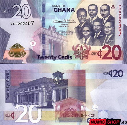 Ghana - 20 cedis - 2022 - UNC