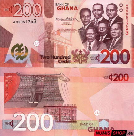 Ghana - 200 cedis - 2022 - UNC
