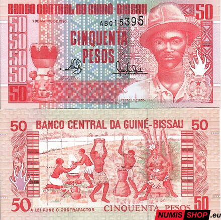 Guinea-Bissau - 50 pesos - 1990