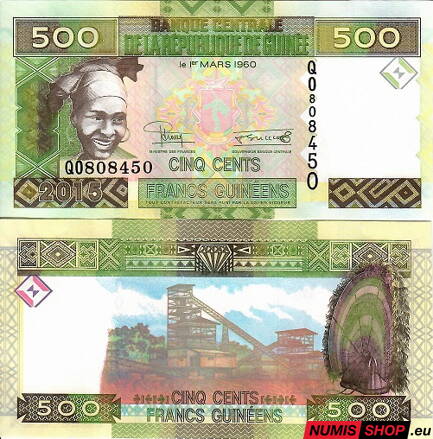 Guinea - 500 francs - 2015