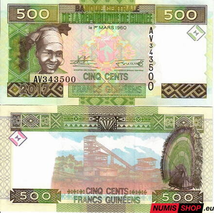 Guinea - 500 francs - 2017