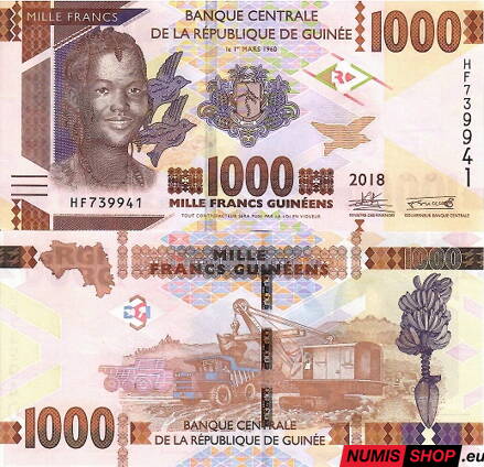 Guinea - 1000 francs - 2018 - UNC