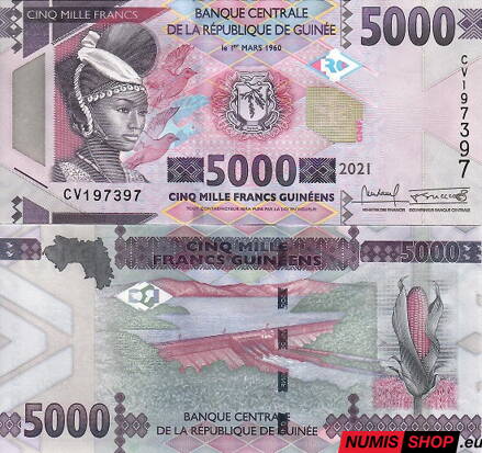 Guinea - 5000 francs - 2021 - UNC