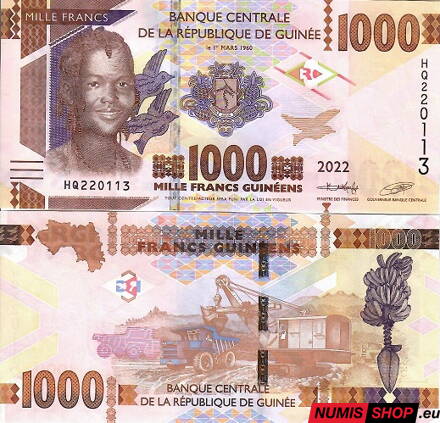 Guinea - 1000 francs - 2022 - UNC