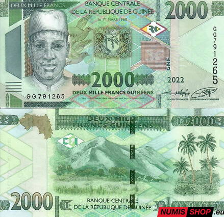 Guinea - 2000 francs - 2022 - UNC