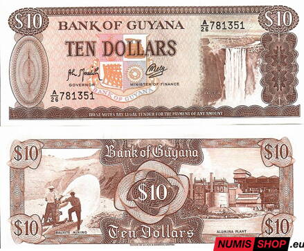 Guyana - 10 dollars - 1989 - UNC